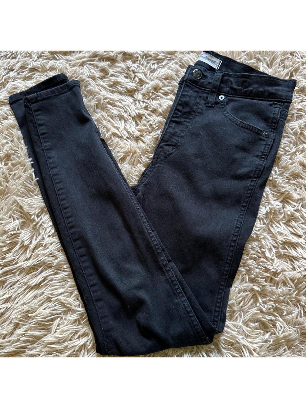 Madewell 10" High-Rise Skinny Black Jeans Size 25
